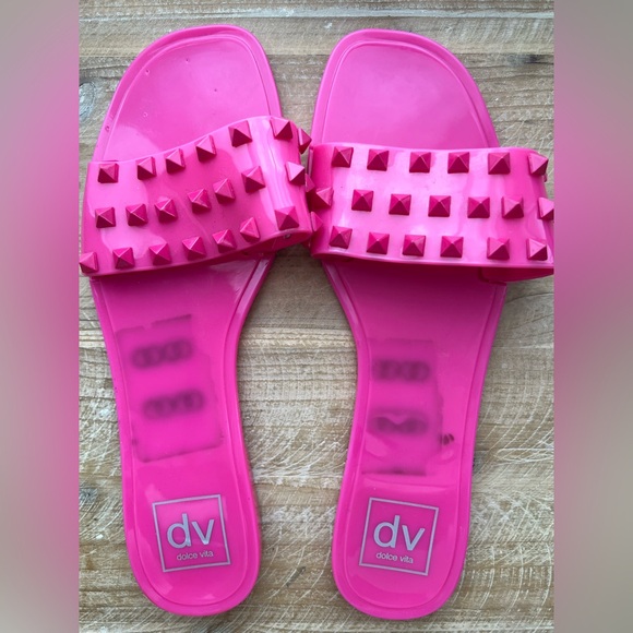 DV by Dolce Vita Shoes - Dolce Vita Pink Studded Jelly Sandal Size 7 New